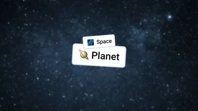 Infinite Craft Planet and Space block atop a blurred image of stars