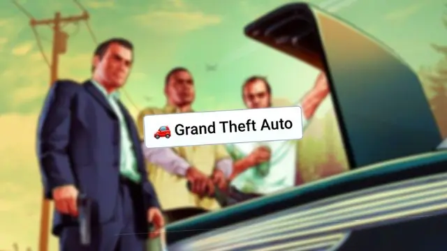 Infinite Craft Grand Theft Auto block atop a blurred image from Rockstar's game