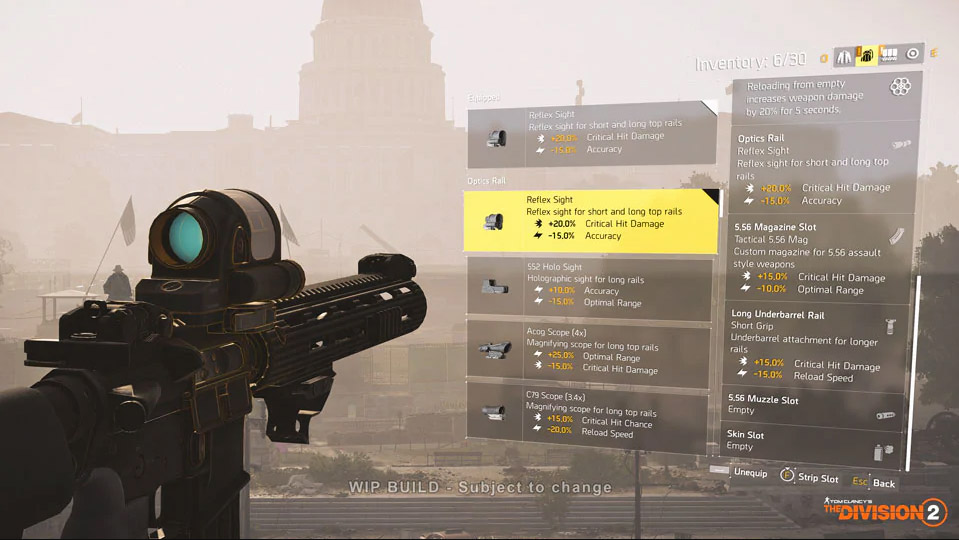 The Division Mod Slots